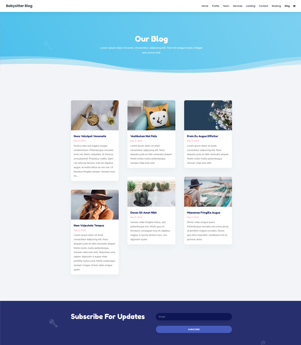 Kids related blog preview.