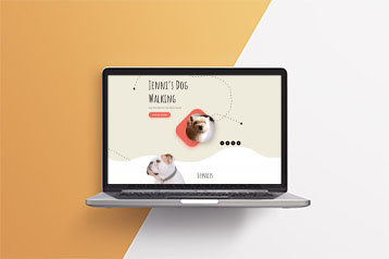 Dog Walker Landing Page. Reference #007